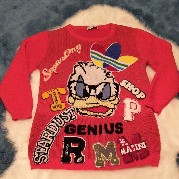 ab.o Women's Red Disney Graphic Wool Sweater. Size Large. Great Condition - Picture 1 of 6